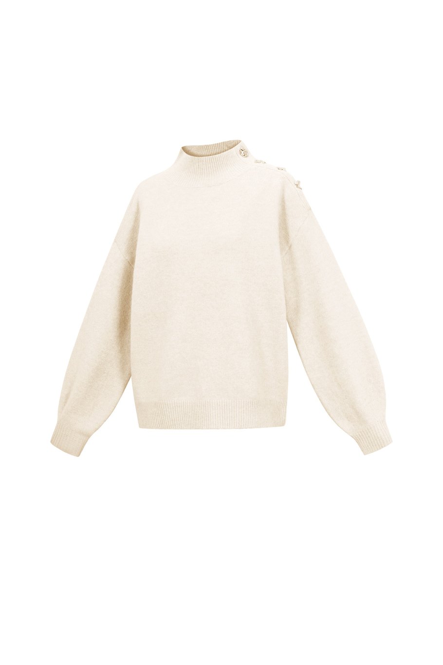 BUTTON KNIT OFF-WHITE