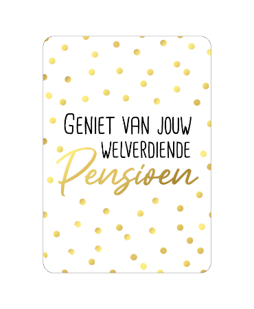 A6 WENSKAART | GENIET VAN JOUW WELVERDIENDE PENSIOEN
