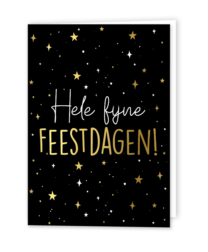 Wenskaart A6 Dubbel | Hele Fijne Feestdagen