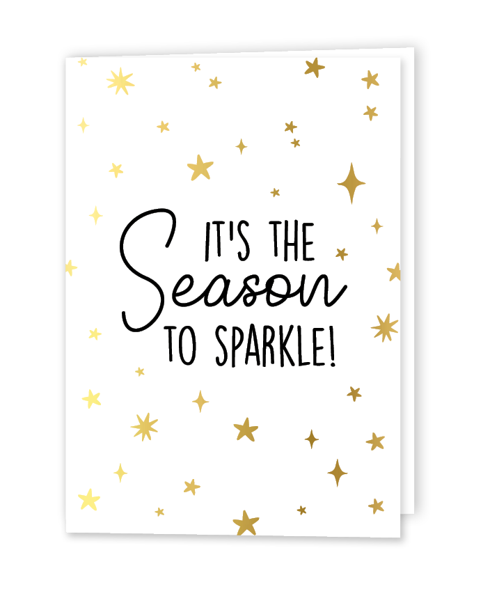 Wenskaart A6 Dubbel | It's The Season To Sparkle