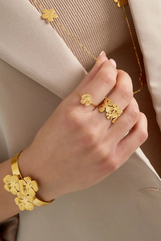 floral ring gold