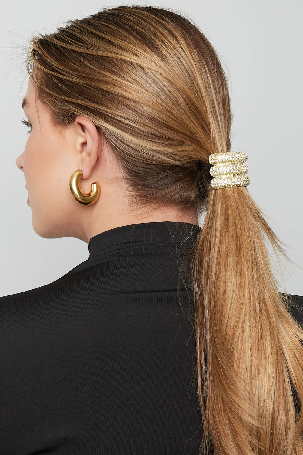 Strassy Triple Hair Tie Gold