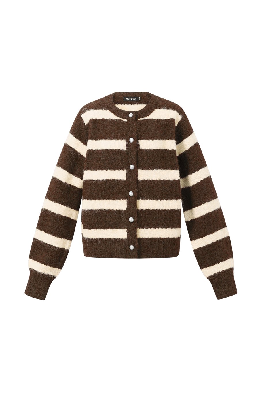 STRIPED CARDIGAN CHOCO
