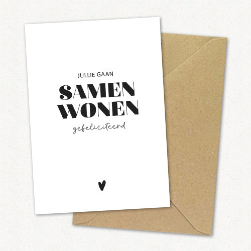 Wenskaart A6 | Jullie Gaan Samenwonen