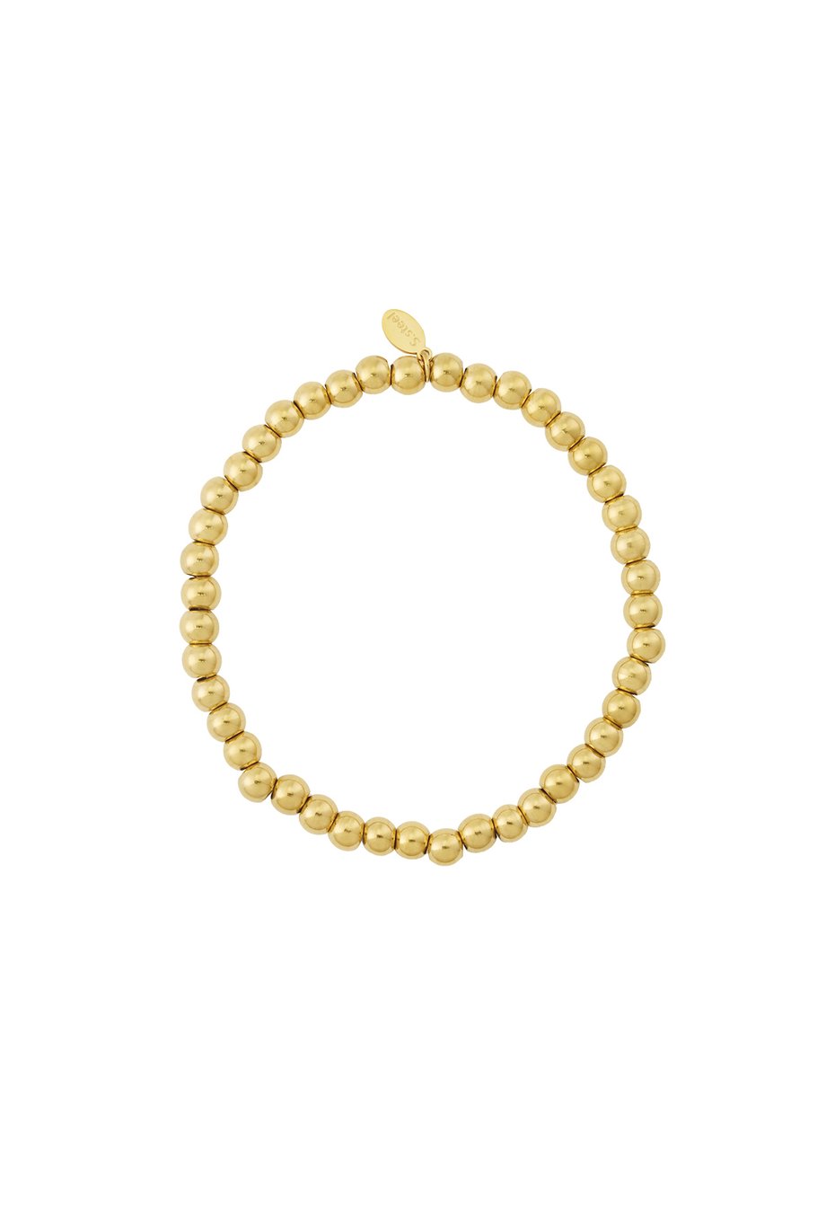 Solid Bead Bracelet Gold | 5 mm