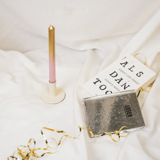 METALEN KANDELAAR BEIGE