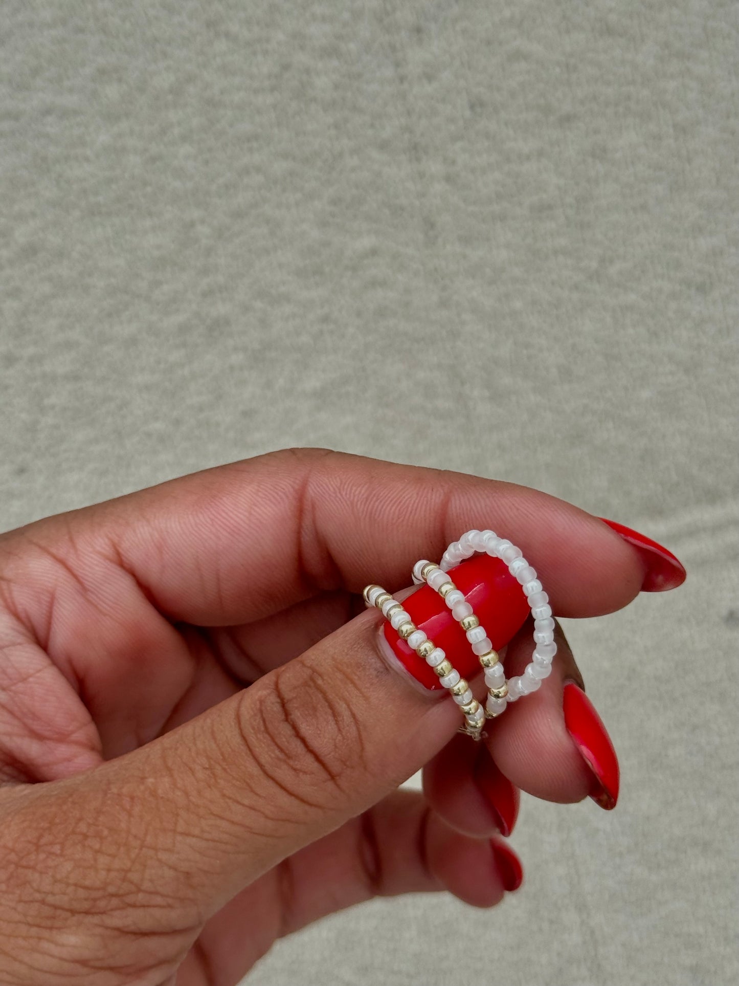 MIYUKI PEARLY WHITE RING