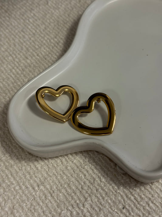 OPEN LOVE EARSTUDS GOLD