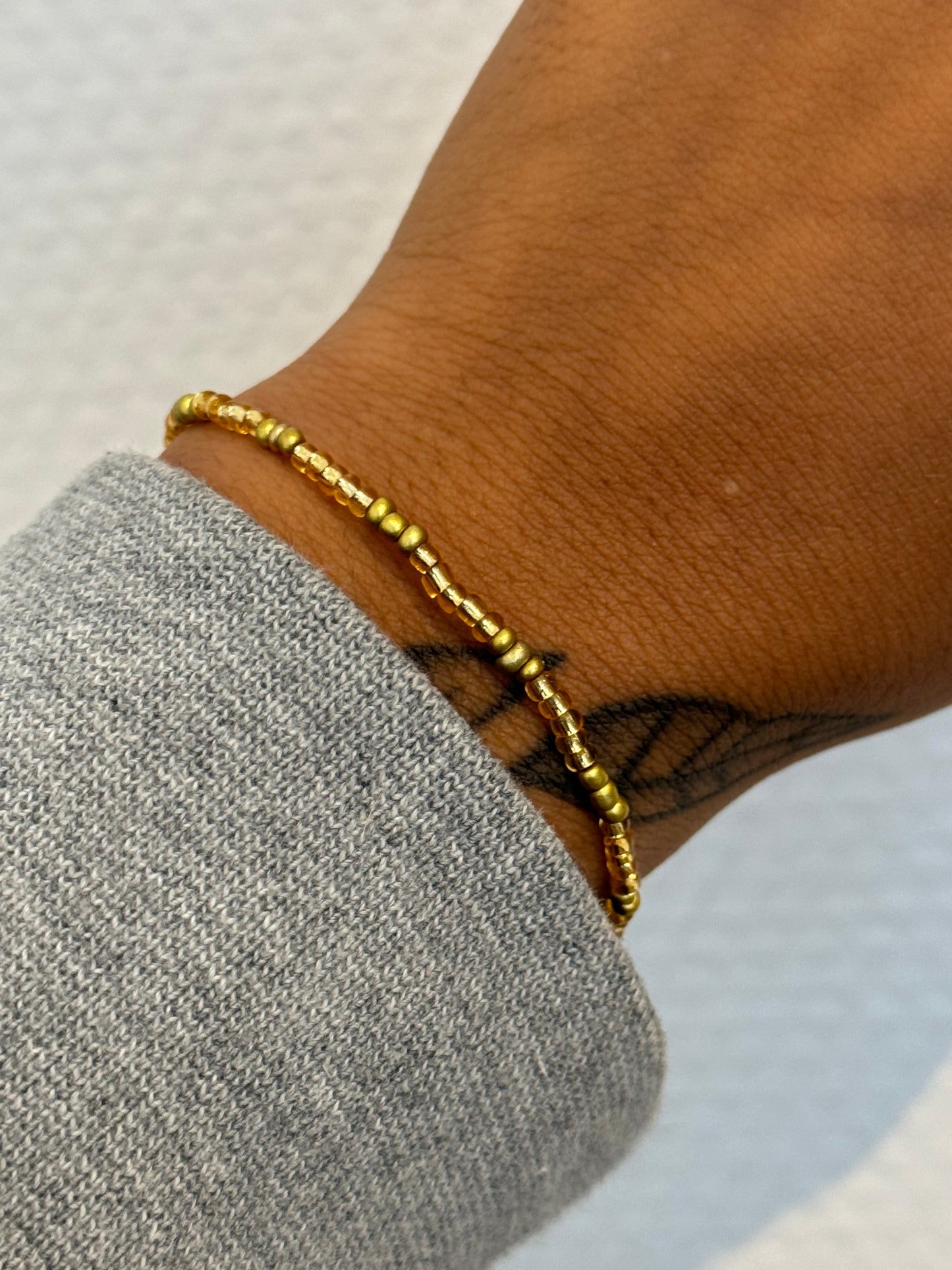 Gold Matte Mix Miyuki Bracelet