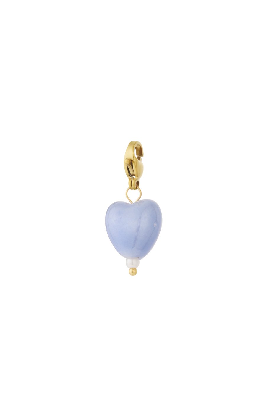 Pastel Heart Charm Blue