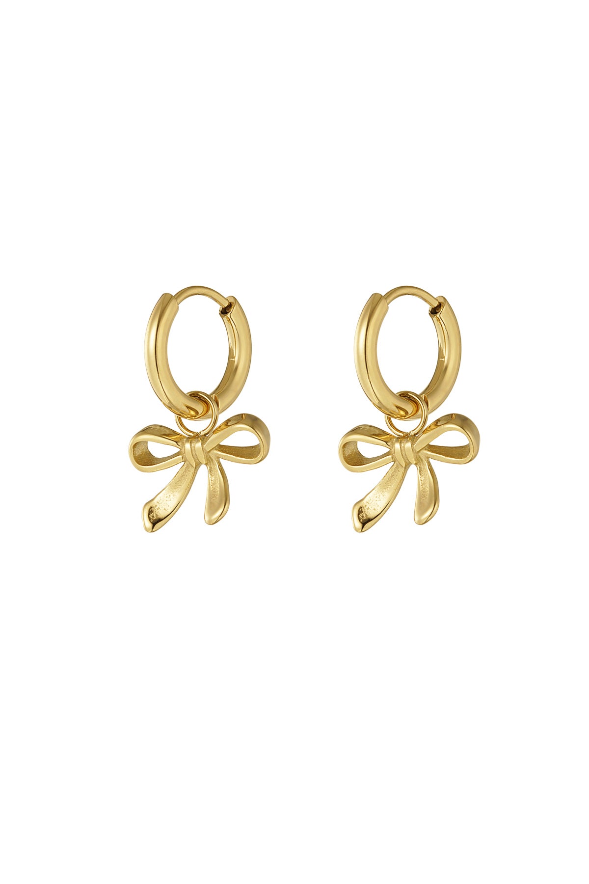 Dreamy Bow Hoops Gold