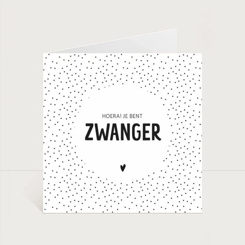 Wenskaart Dubbel | Hoera! Je Bent Zwanger