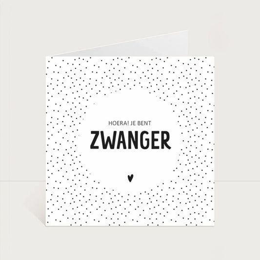 DUBBELE WENSKAART | HOERA! JE BENT ZWANGER