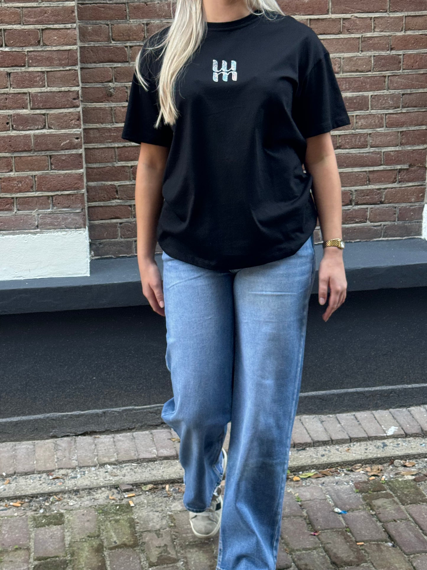 Letter M T-Shirt Black