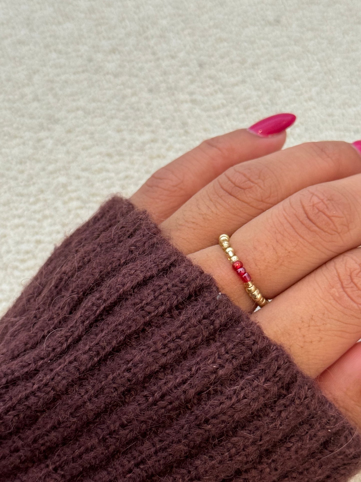 Shimmer Flaming Red Ring