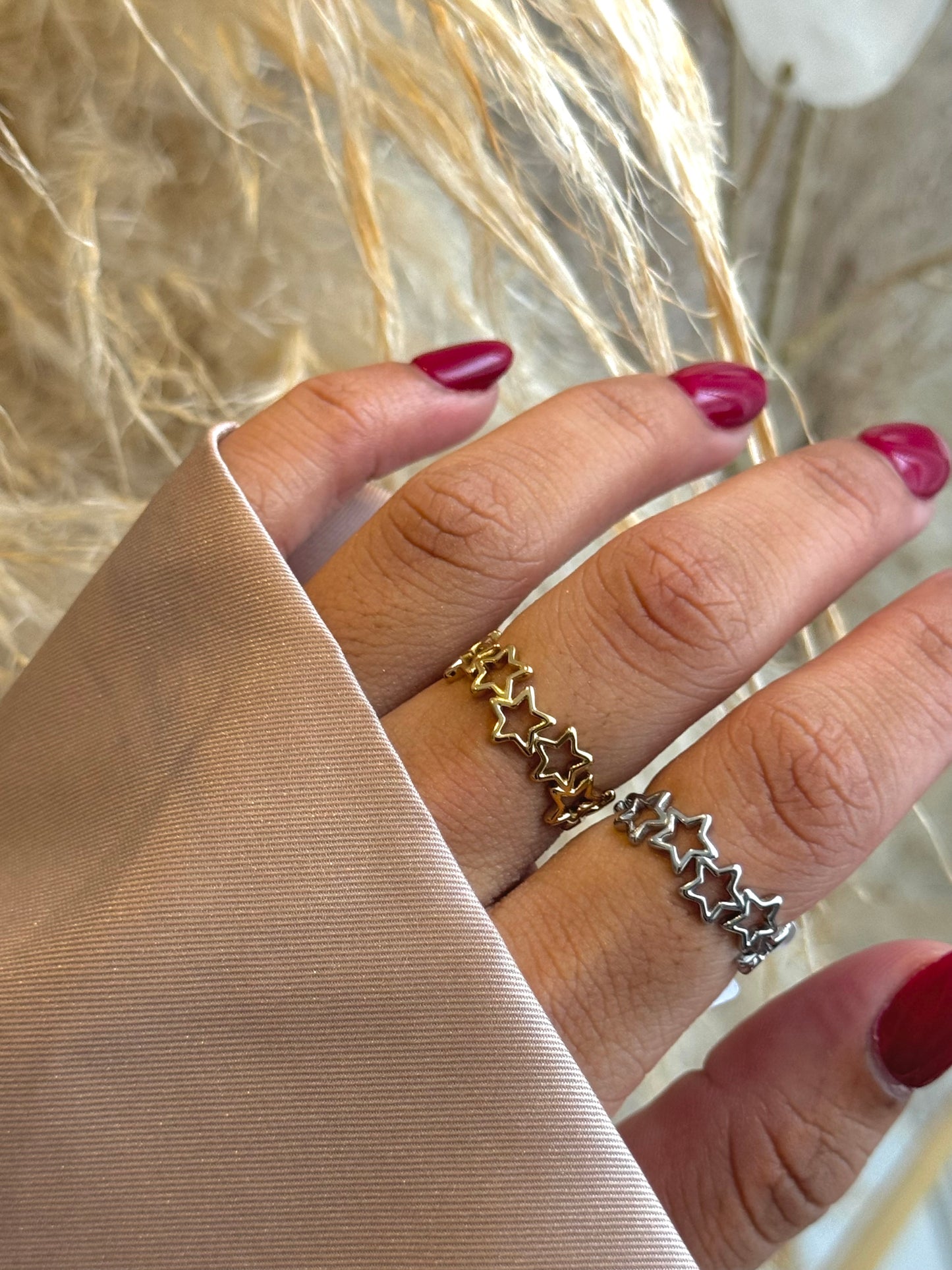 OPEN STAR RING SILVER