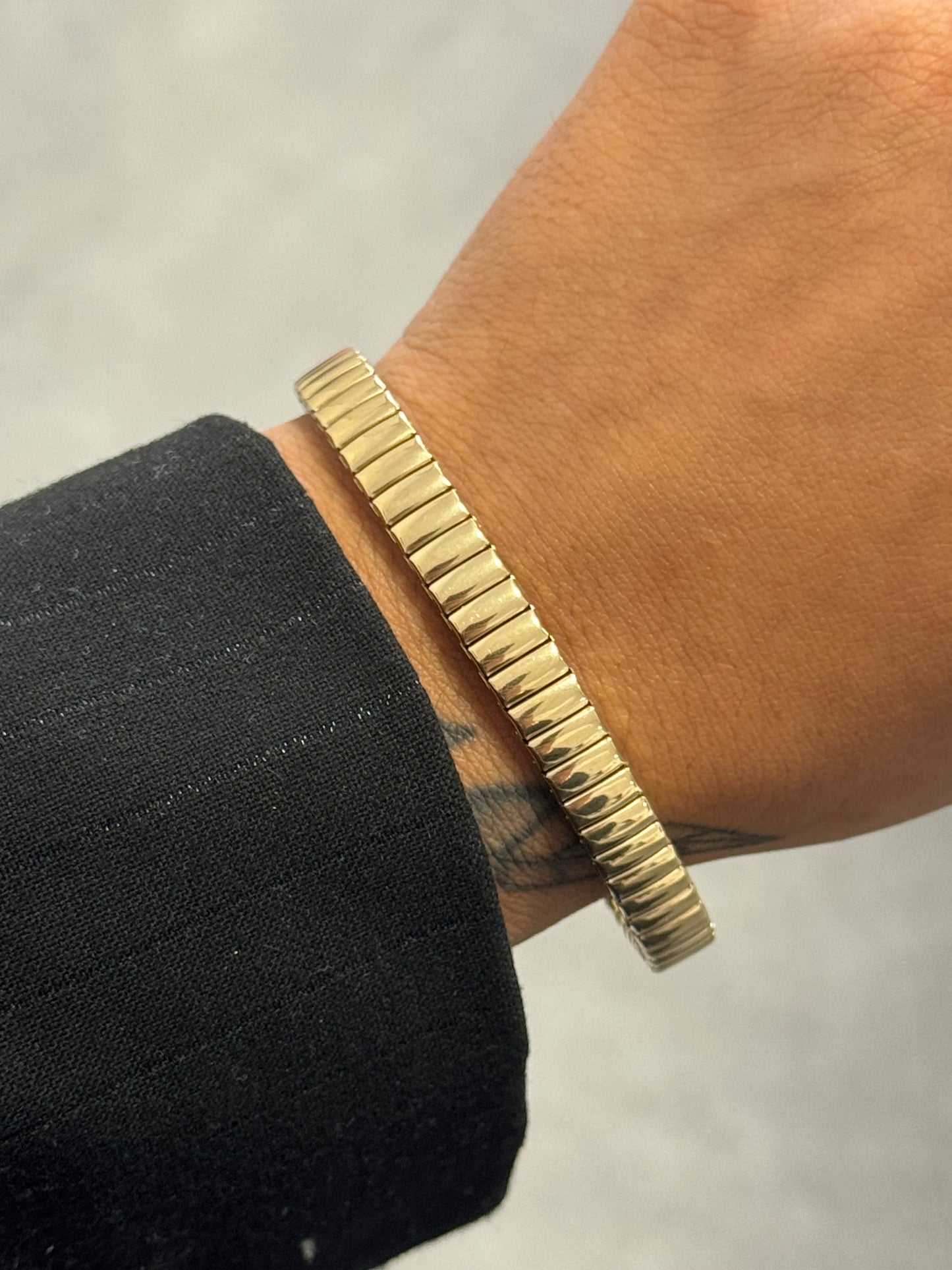 RIBBED BRACELET GOLD