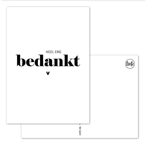Wenskaart A6 | Heel Erg Bedankt