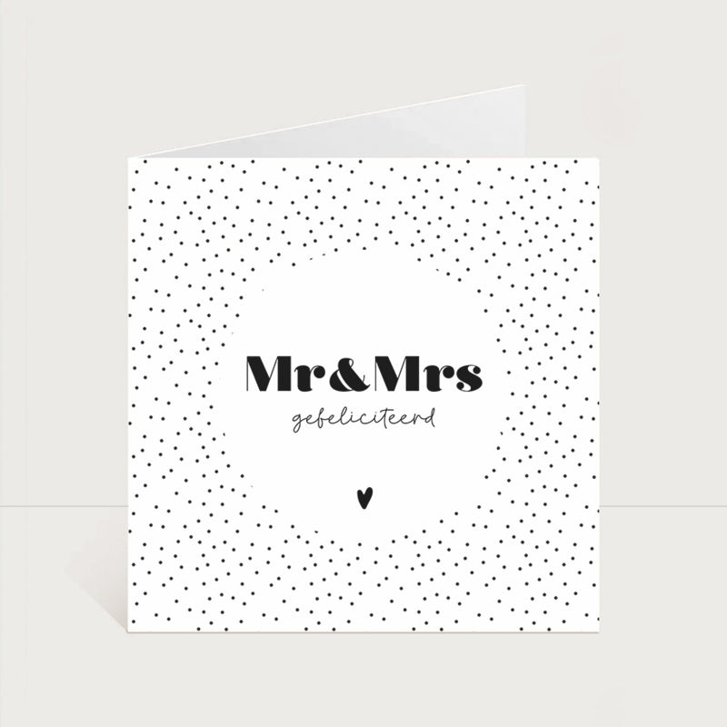 Wenskaart Dubbel | Mr & Mrs