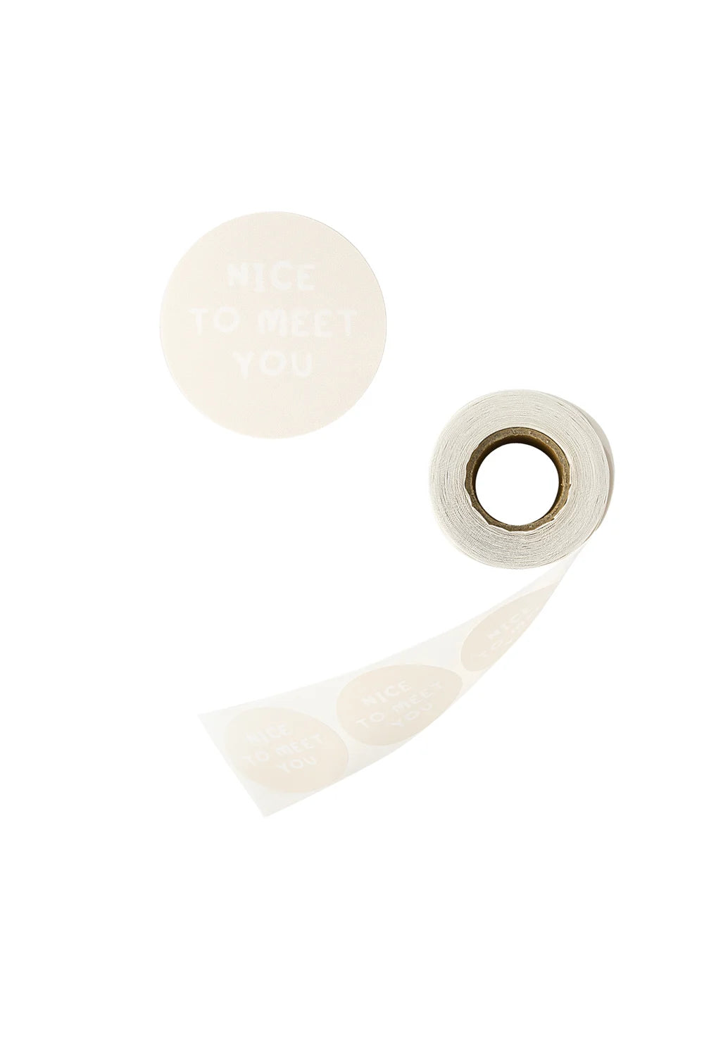 NICE TO MEET YOU STICKER | BEIGE