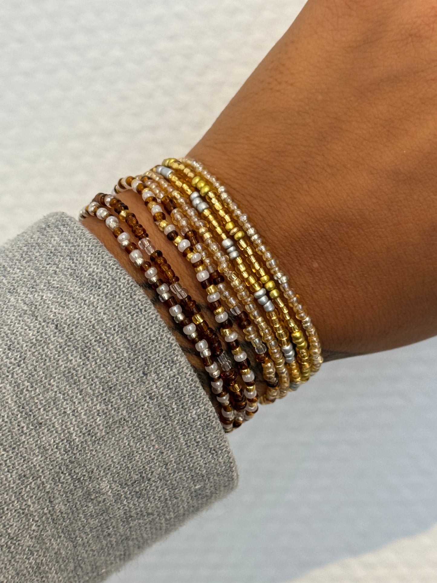 DARK BROWN MIX MIYUKI BRACELET