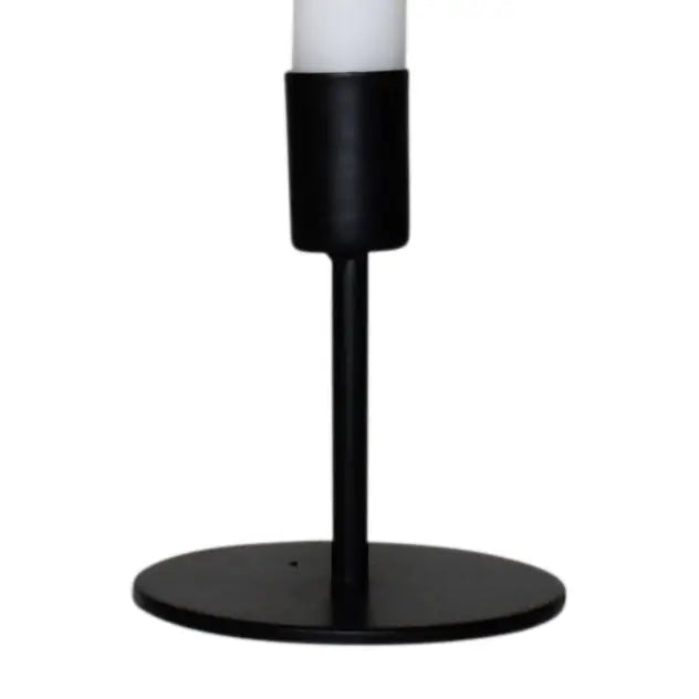 HOGE METALEN KANDELAAR ZWART