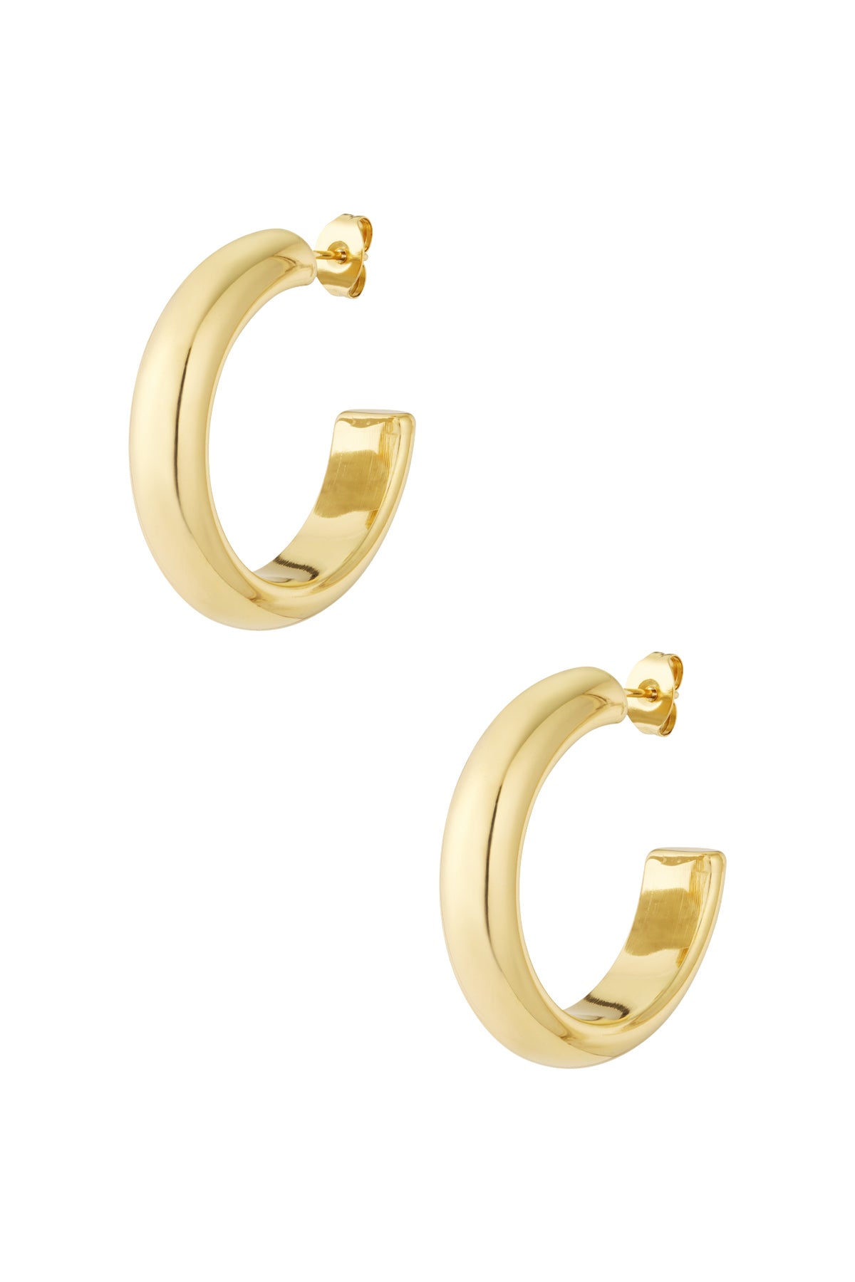 Thick Hoops Gold
