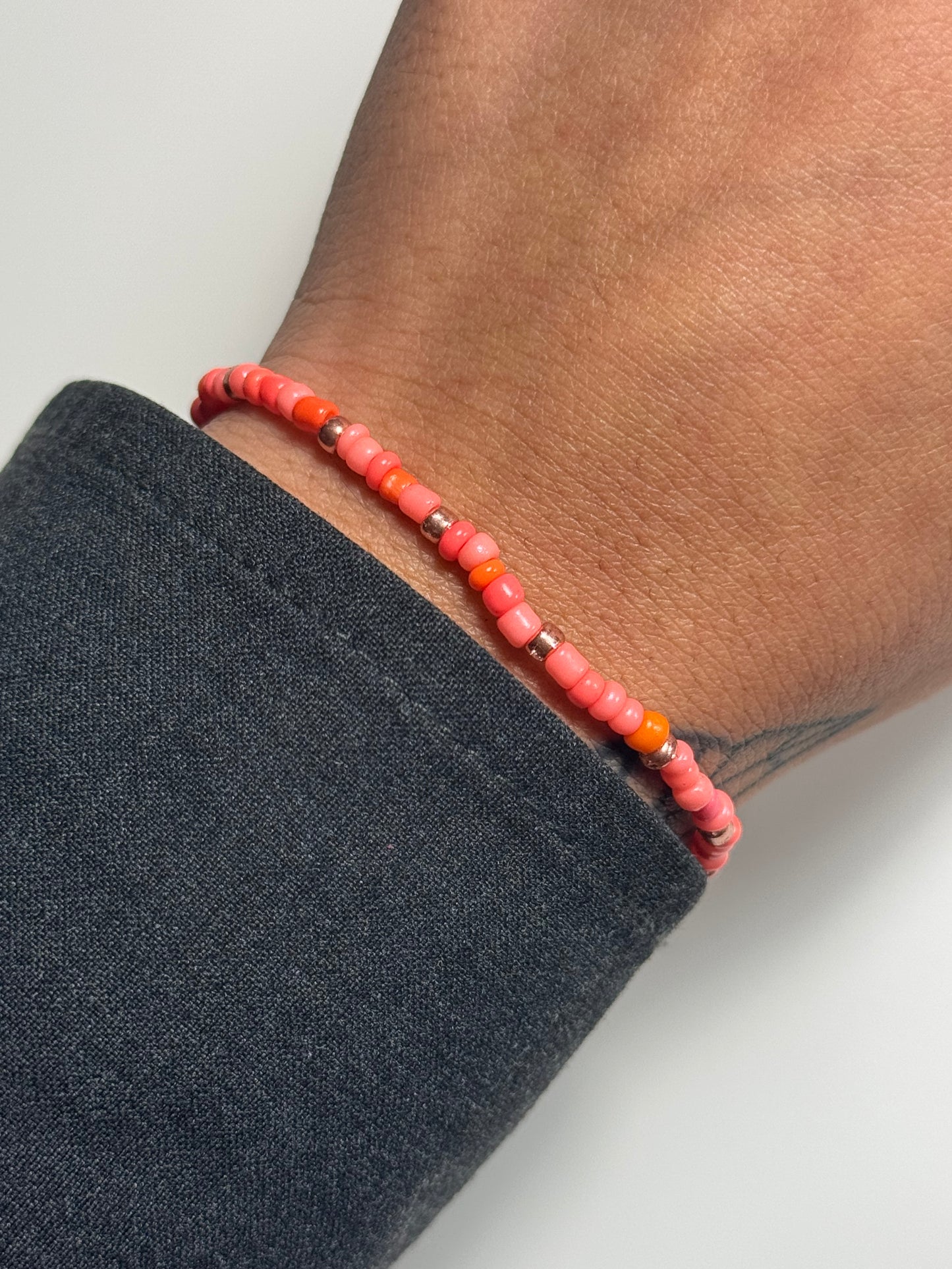 Neon Coral Mix Miyuki Bracelet