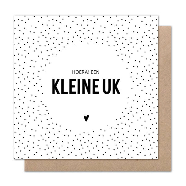 Wenskaart Dubbel | Hoera! Een kleine uk