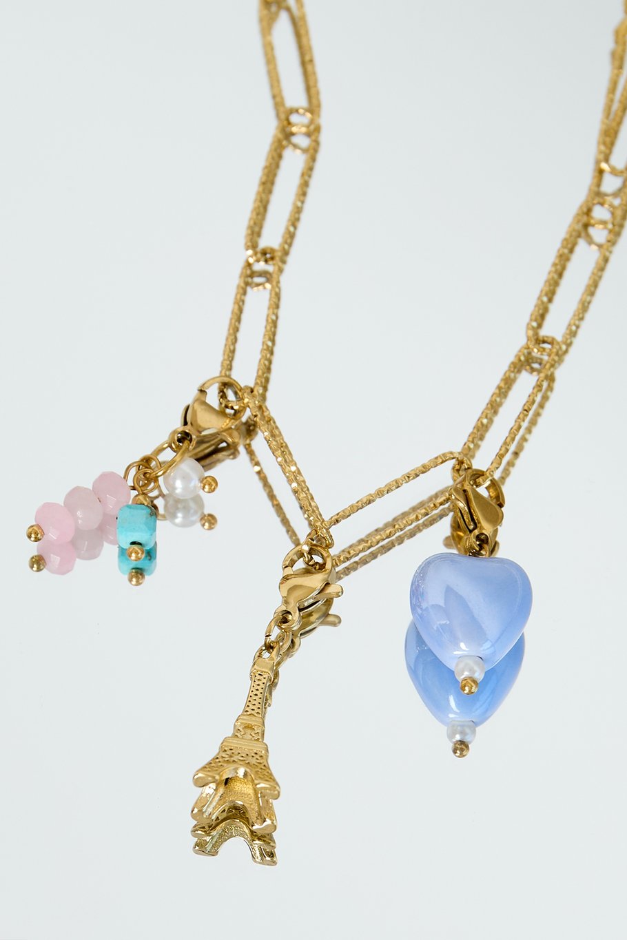 Pastel Heart Charm Blue