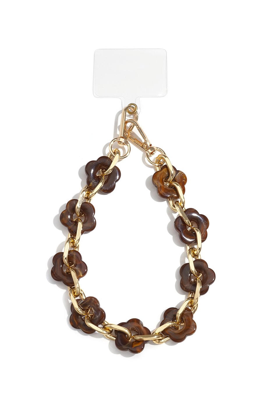 FLOWER PHONE CORD CHOCO