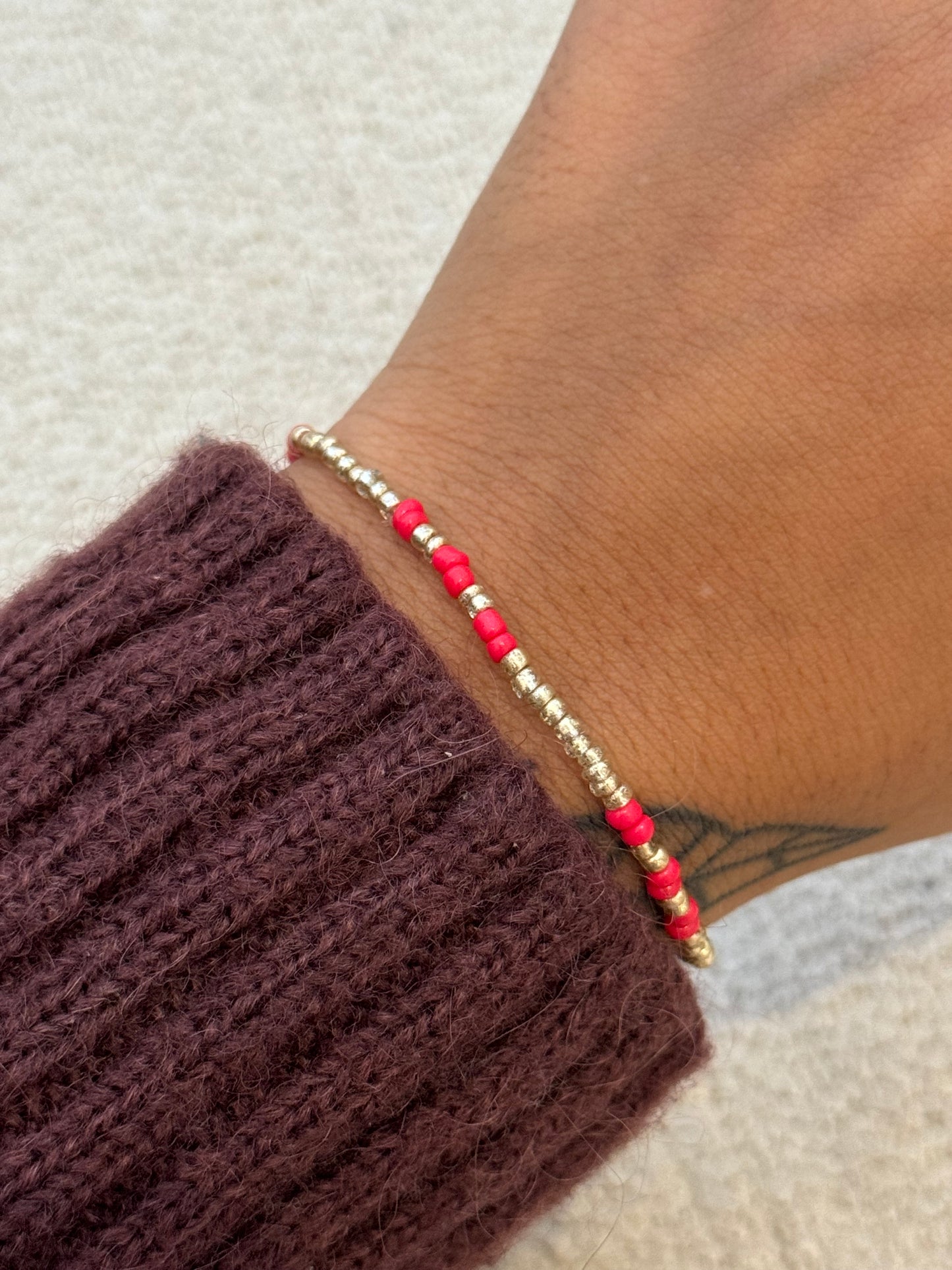 Neon Rose Mix Miyuki Bracelet