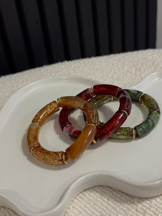ACRYLIC BRACELET BROWN
