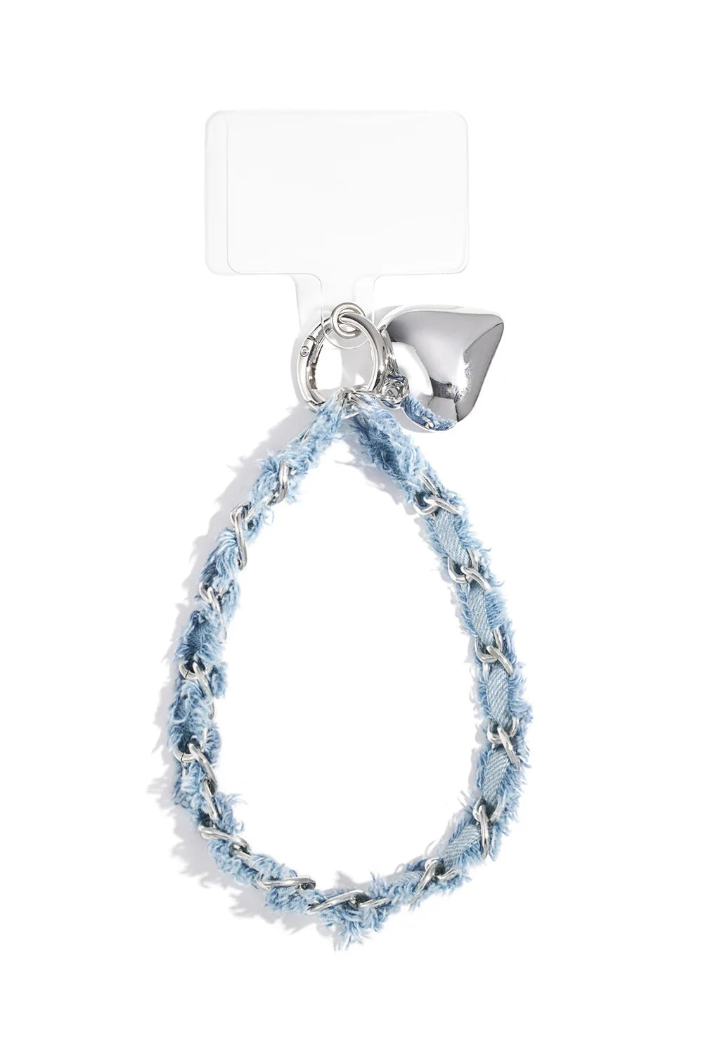 DENIM PHONE CORD LIGHT BLUE