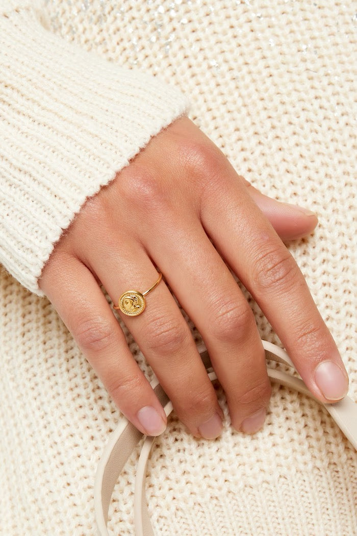 Confidence Coin Ring Silver