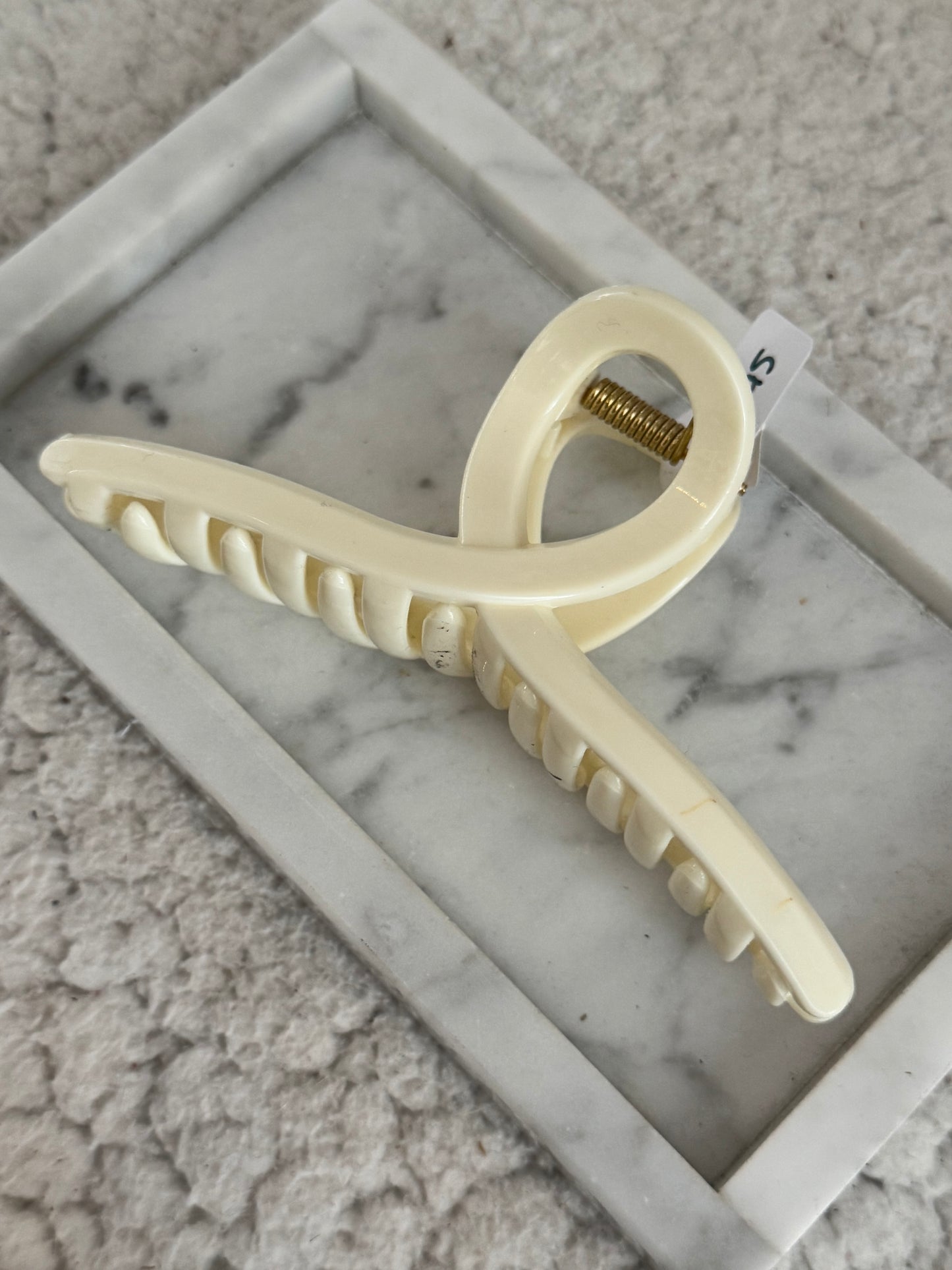 Midi Basic Hairclip Creme