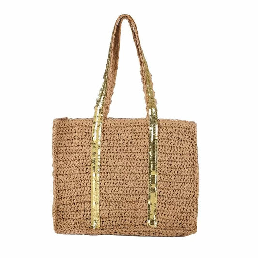 JUTE BEACH BAG KHAKI