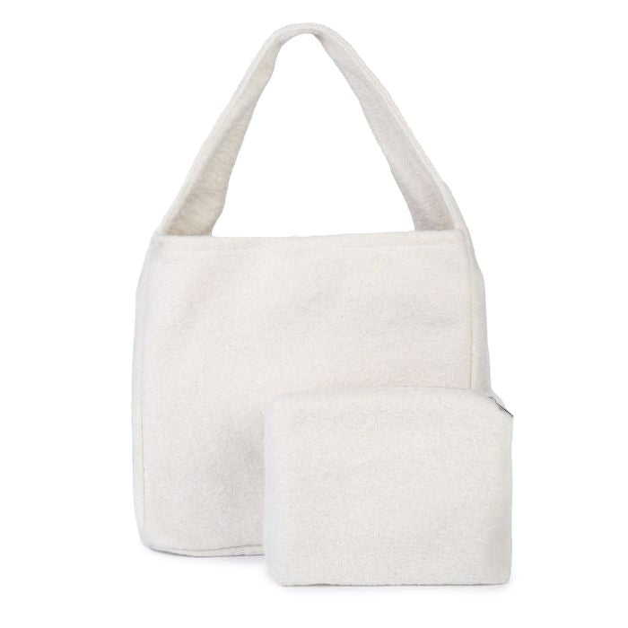 FELT BAG SET WHITE