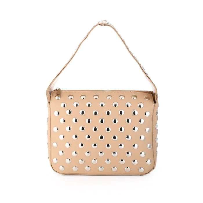 Silver Button Bag | Khaki