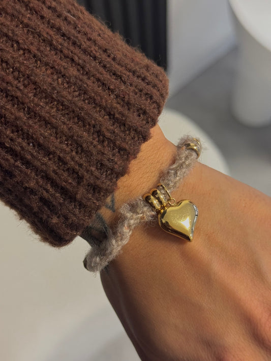 fluffy fall bracelet | taupe