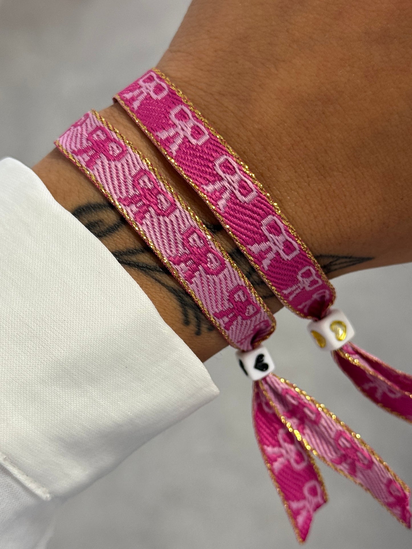 Pink Bows | Lint Bracelet