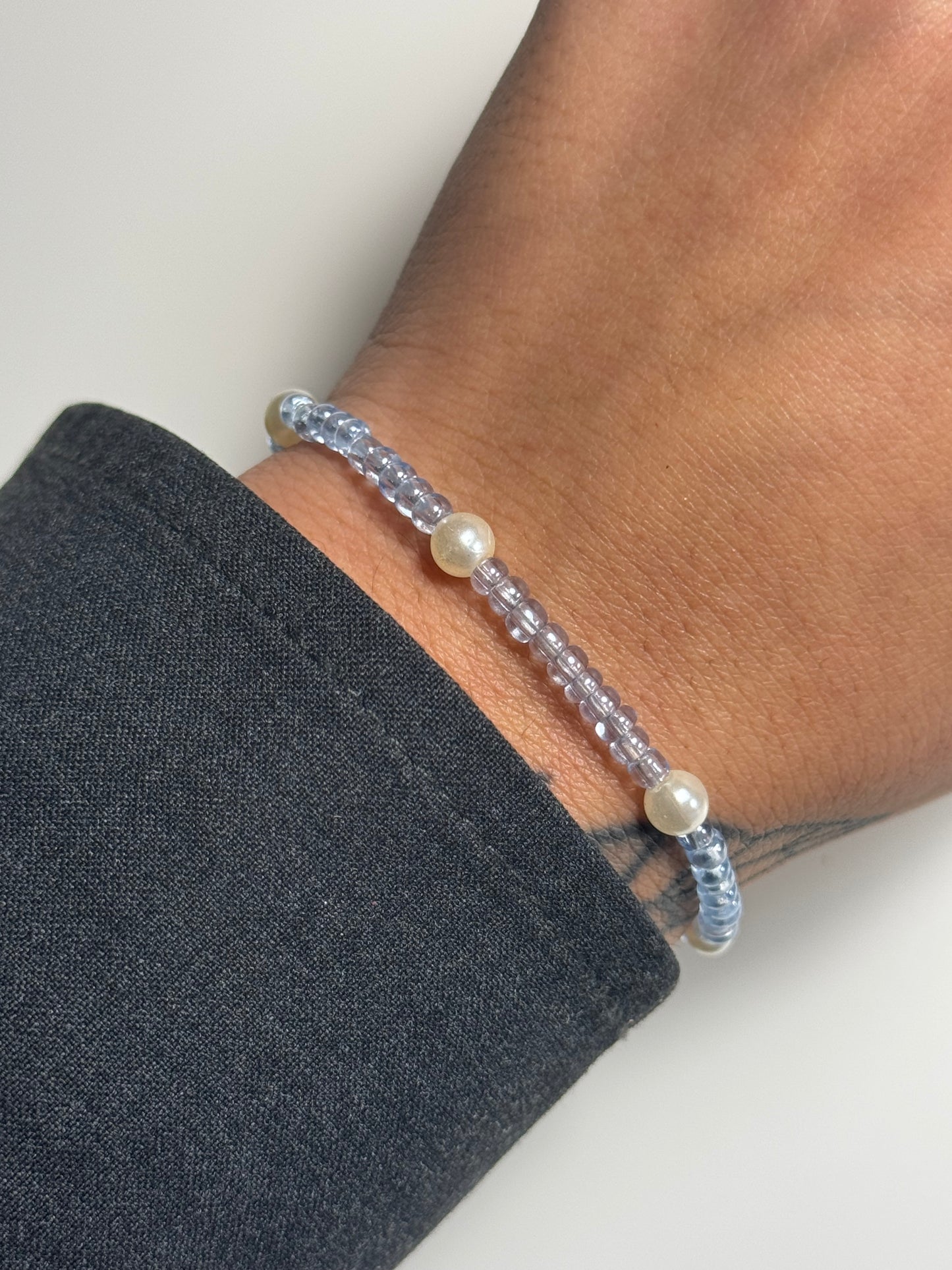 Light Blue Pearl Miyuki Bracelet