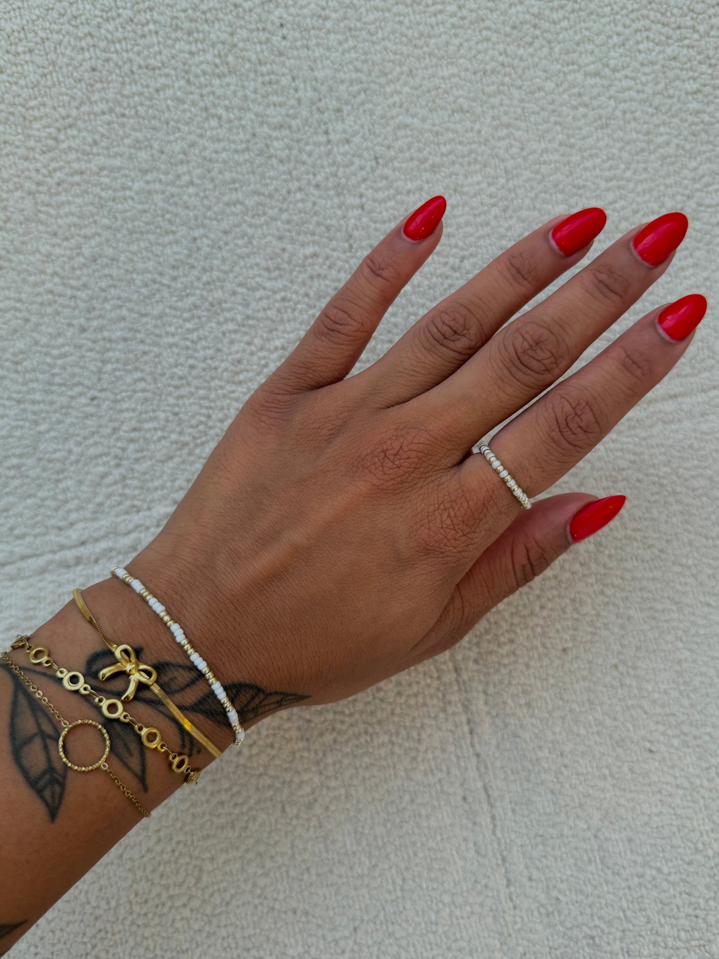 MIYUKI PEARLY WHITE RING