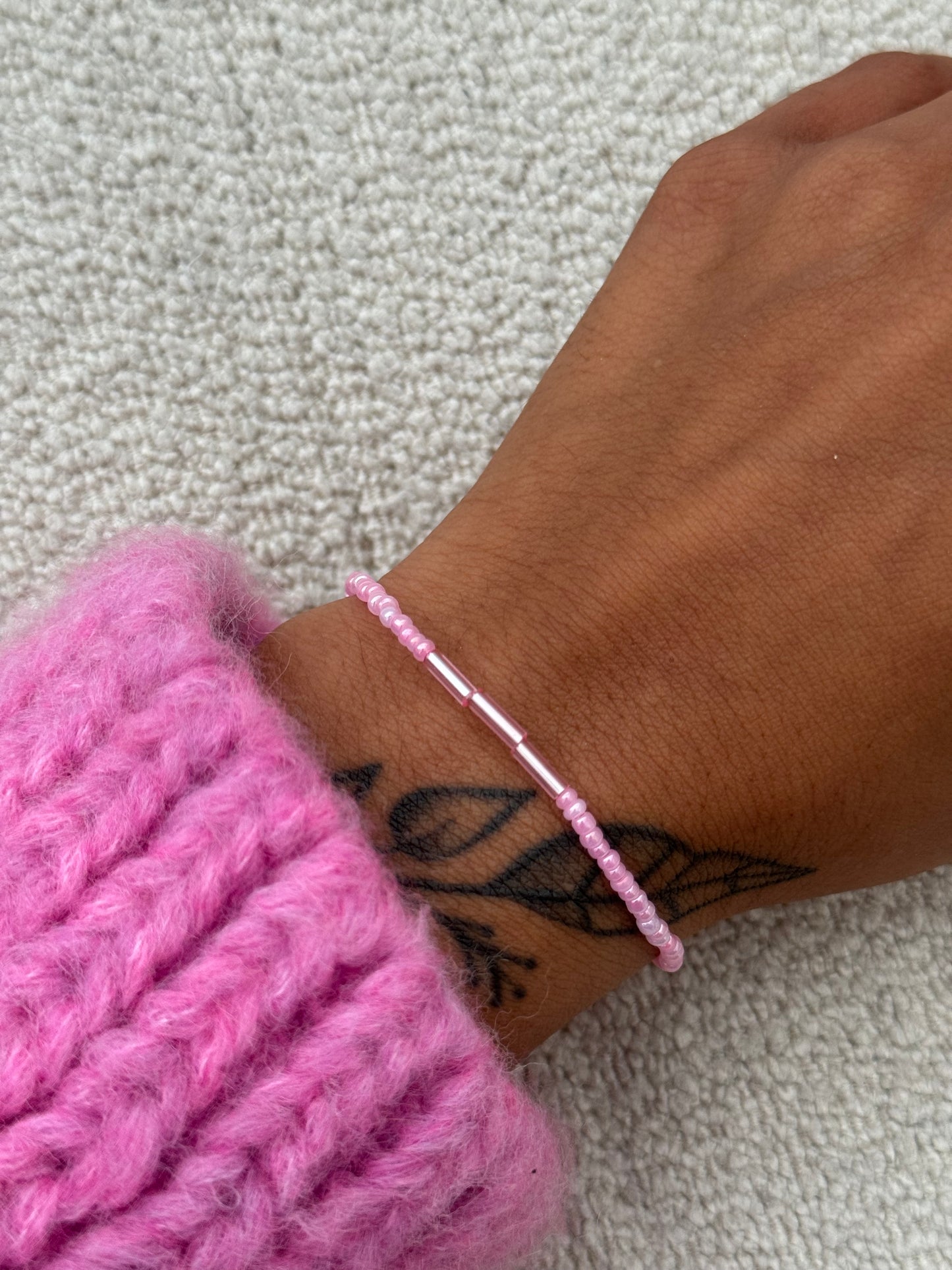 MIYUKI BRACELET | LIGHT PINK TUBES