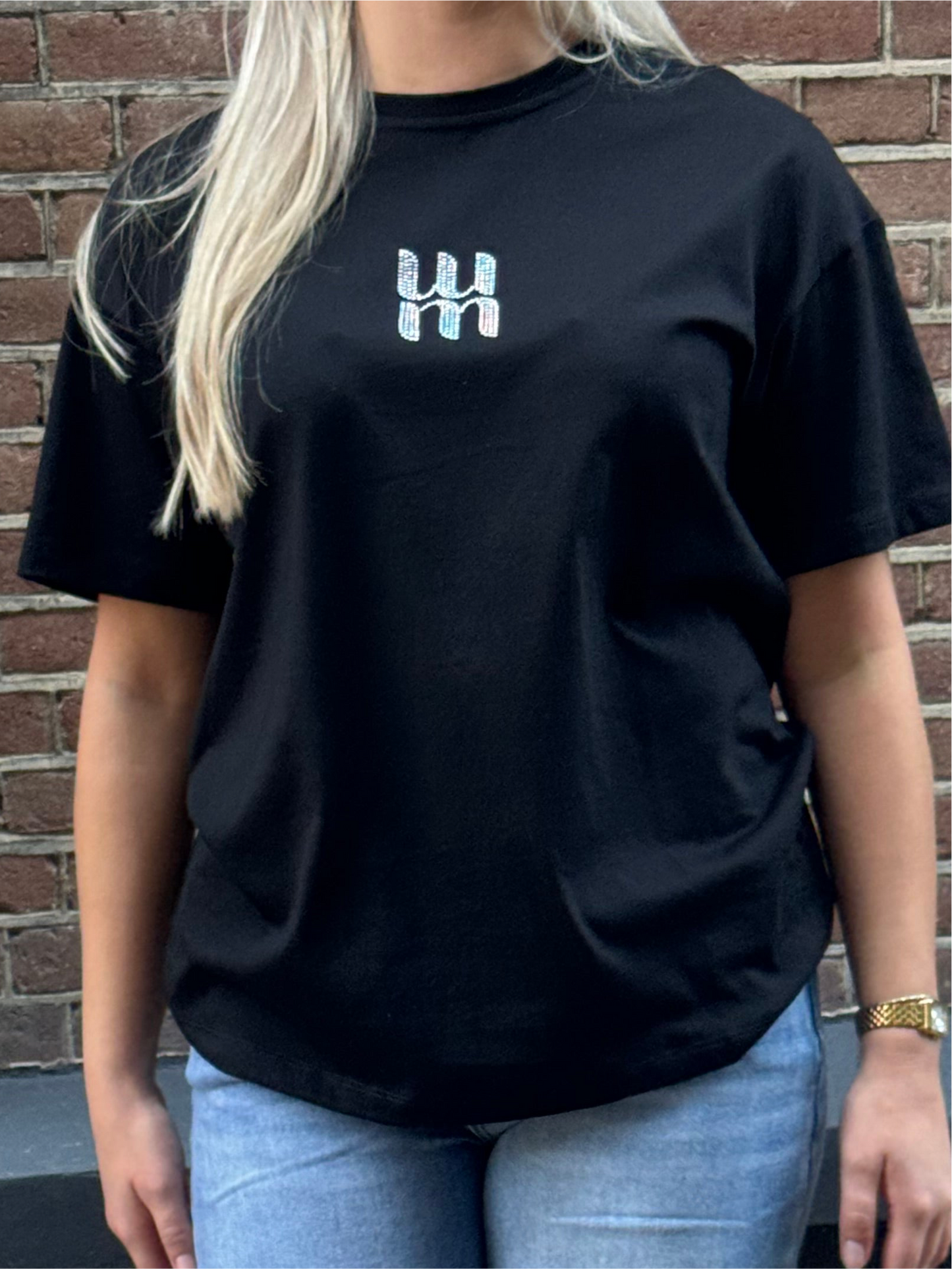 Letter M T-Shirt Black