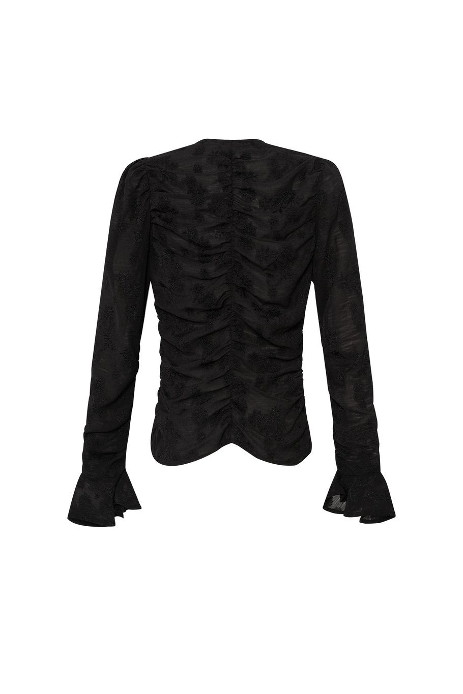 Flower Mesh Top Black