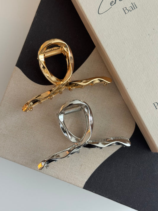 Basic Hairclip Midi Silver