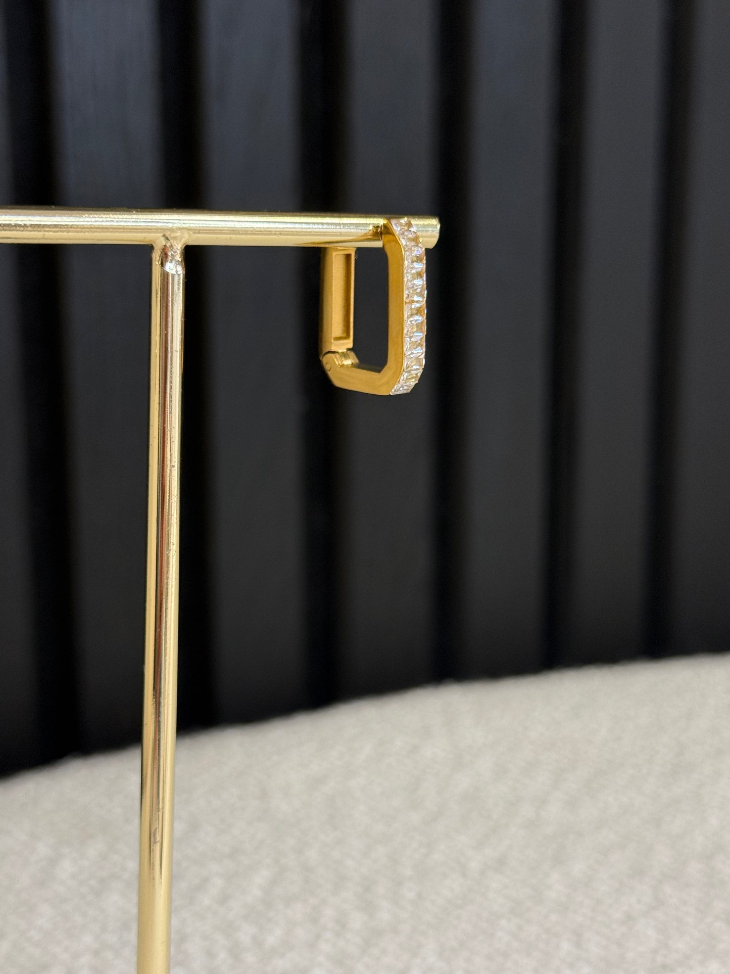 diamond square hoops gold | one piece