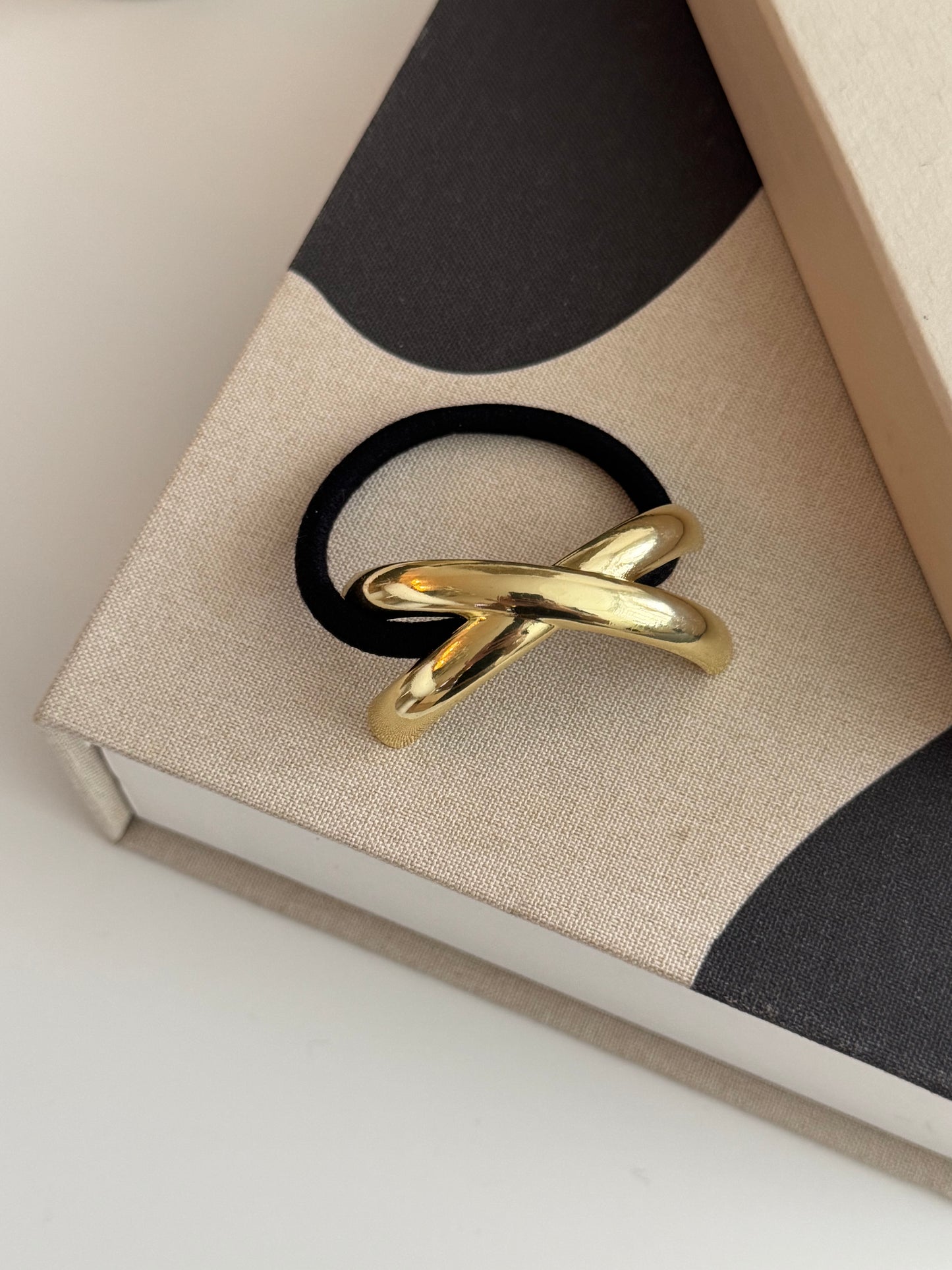 Hair Tie Cross Gold