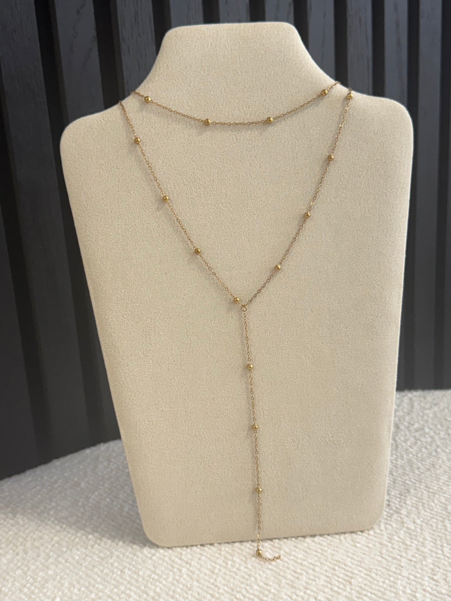 Fine Double Layered Necklace Gold
